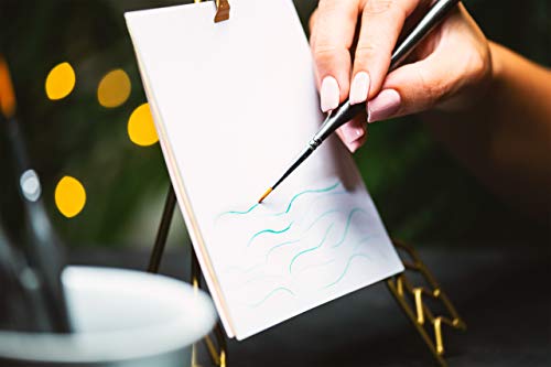 Miniatures Paint Brush Set - 12pc with Included Case and Mini Palette. Tiny Professional Fine Detail Brushes, Detailing Paint kit for Acrylic, Watercolor - Scale Models, Art, Paint by Numbers Kit